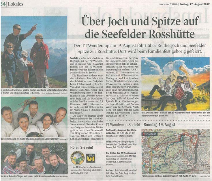 Tiroler Tageszeitung, 17.8.2012