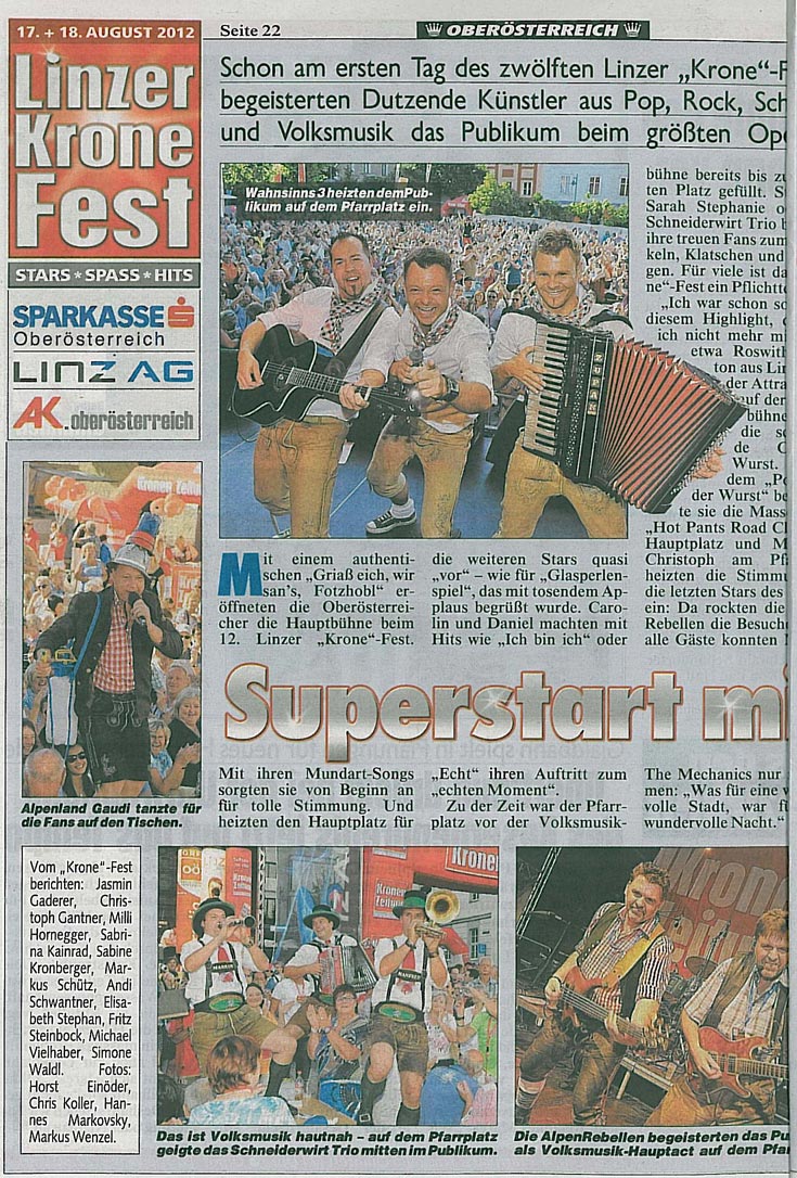 Krone OÖ, 18.8.2012